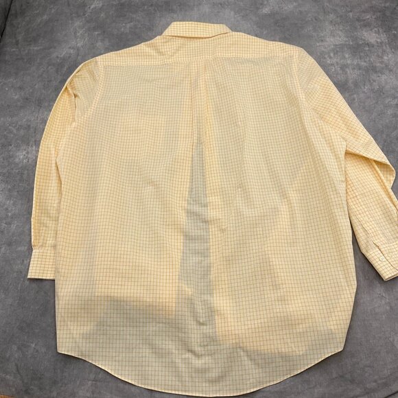 Brooks‎ Brothers 346 Shirt Men 17.5-4/5 Yellow Check OCBD Classic Non Iron VTG - Picture 9 of 10